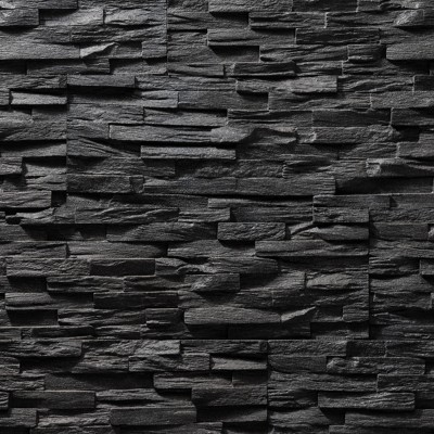 Πάνελ Επένδυσης Τοίχου Κατασκευασμένο εν Μέρει από Ανακυκλωμένα Υλικά 574x187x25mm Rebel of Styles 3D UltraLight Benevento Black 540-001 6 Τεμ./Συσκευασία