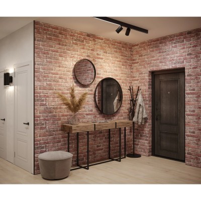 Πάνελ Επένδυσης Τοίχου από Διογκωμένη Πολυστερίνη (EPS) Υψηλής Πυκνότητας και Ακρυλική Σκληρή Επικάλυψη 1200x500x20mm Rebel of Styles 3D Hybrid Foam Loft Red 540-002 2 Τεμ./Συσκευασία