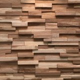 Πάνελ Επένδυσης Τοίχου από 100% Φυσικό Ξύλο TEAK 495x180x20mm Rebel of Styles 3D Teak Firenze 540-006 1 Τεμ./Συσκευασία