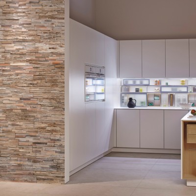 Πάνελ Επένδυσης Τοίχου από 100% Φυσικό Ξύλο TEAK 495x180x20mm Rebel of Styles 3D Teak White Wash 540-009 1 Τεμ./Συσκευασία