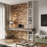 Πάνελ Επένδυσης Τοίχου από 100% Φυσικό Ξύλο TEAK 495x180x20mm Rebel of Styles 3D Teak Bologna 540-011 1 Τεμ./Συσκευασία