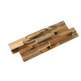 Πάνελ Επένδυσης Τοίχου από 100% Φυσικό Ξύλο TEAK 495x180x20mm Rebel of Styles 3D Teak Bologna 540-011 1 Τεμ./Συσκευασία