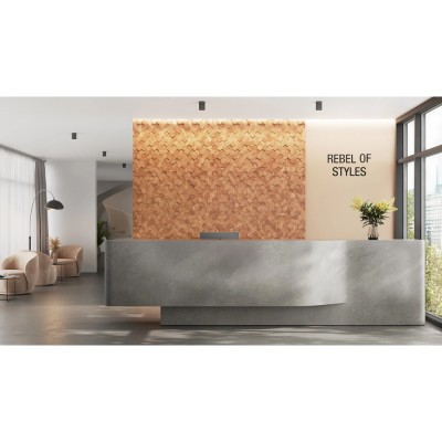 Πάνελ Επένδυσης Τοίχου από 100% Φυσικό Ξύλο TEAK 260x150x20mm Rebel of Styles 3D Teak Hexagon 540-012 5 Τεμ./Συσκευασία