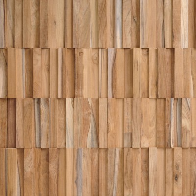 Πάνελ Επένδυσης Τοίχου από 100% Φυσικό Ξύλο TEAK 360x180x20mm Rebel of Styles 3D Teak Vertical 540-013 6 Τεμ./Συσκευασία