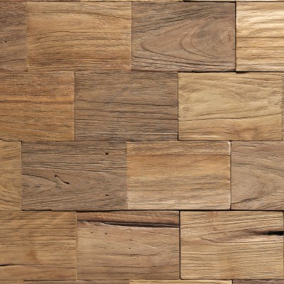 Πάνελ Επένδυσης Τοίχου από 100% Φυσικό Ξύλο TEAK 450x200x15mm Rebel of Styles 3D Teak Big Square 540-015 1 Τεμ./Συσκευασία