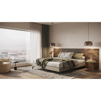 Πάνελ Επένδυσης Τοίχου από 100% Φυσικό Ξύλο TEAK 450x200x15mm Rebel of Styles 3D Teak Big Square 540-015 1 Τεμ./Συσκευασία