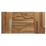 Πάνελ Επένδυσης Τοίχου από 100% Φυσικό Ξύλο TEAK 400x200x20mm Rebel of Styles 3D Teak Deco Curved 540-018 4 Τεμ./Συσκευασία
