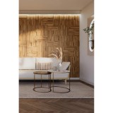 Πάνελ Επένδυσης Τοίχου από 100% Φυσικό Ξύλο TEAK 400x200x20mm Rebel of Styles 3D Teak Deco Curved 540-018 4 Τεμ./Συσκευασία