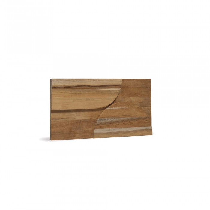 Πάνελ Επένδυσης Τοίχου από 100% Φυσικό Ξύλο TEAK 400x200x20mm Rebel of Styles 3D Teak Deco Curved 540-018 4 Τεμ./Συσκευασία