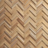 Πάνελ Επένδυσης Τοίχου από 100% Φυσικό Ξύλο TEAK 375x180x15mm Rebel of Styles 3D Teak Herringbone 540-019 6 Τεμ./Συσκευασία
