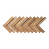 Πάνελ Επένδυσης Τοίχου από 100% Φυσικό Ξύλο TEAK 375x180x15mm Rebel of Styles 3D Teak Herringbone 540-019 6 Τεμ./Συσκευασία