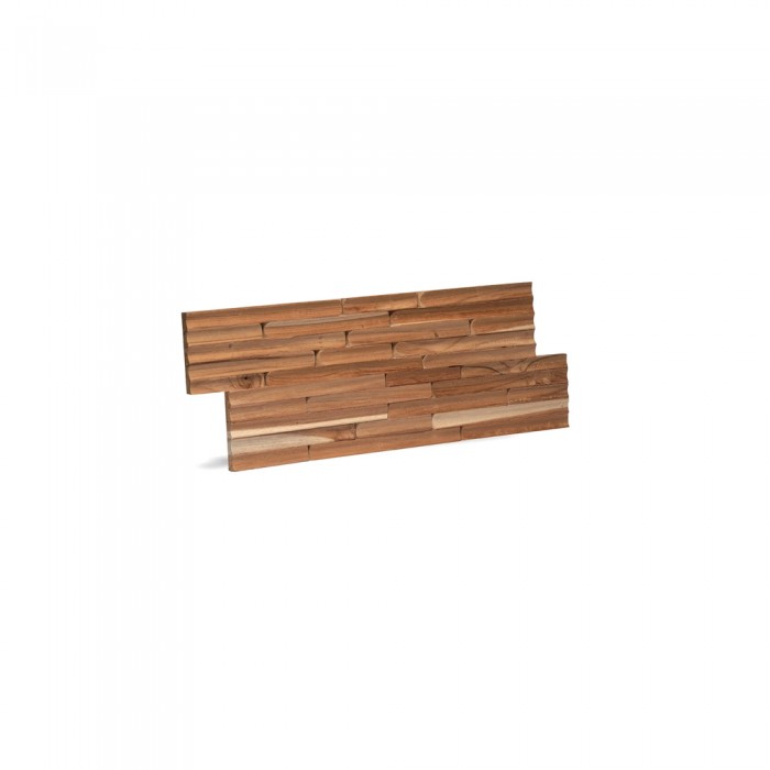 Πάνελ Επένδυσης Τοίχου από 100% Φυσικό Ξύλο TEAK 495x180x20mm Rebel of Styles 3D Teak Concave 540-020 1 Τεμ./Συσκευασία