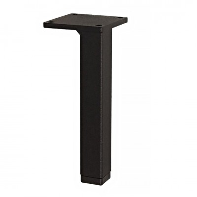 Μεταλλικό Πόδι Επίπλου (1 τεμάχιο) Νο204 - 100 Μαύρο Ματ  (Y10cm x 1.5cm) Roline