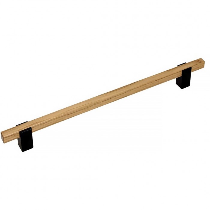 Λαβή Επίπλου με Ξύλινη Λαβή Δρυς/Μαύρο 192mm Roline 690