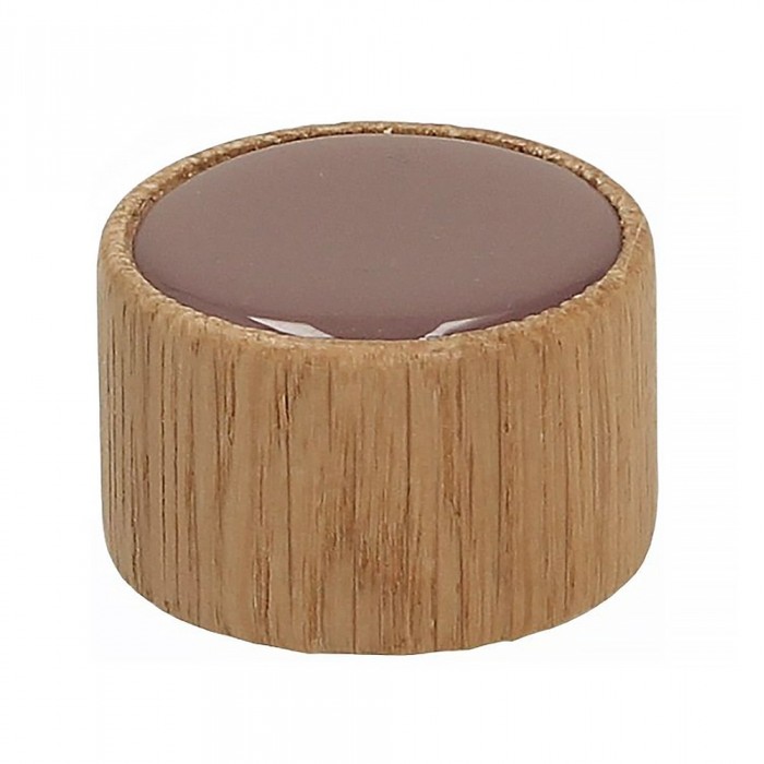 Πόμολο Επίπλου από Ξύλο σε Stone Brown Χρώμα Ø36mm Roline 540