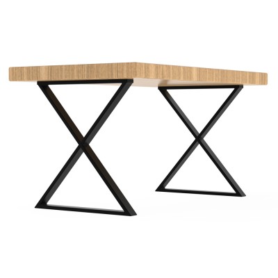 Πόδι Τραπεζιού σε σχήμα Χιαστή  με Ύψος 72cm και Πλάτος 58cm σε Μαύρο Χρώμα Safemotion RX-72 SERIES RX72-7258BL (Τιμή τεμαχίου)