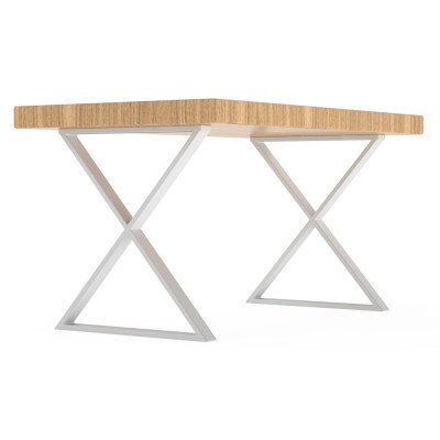 Πόδι Τραπεζιού σε σχήμα Χιαστή  με Ύψος 72cm και Πλάτος 58cm σε Λευκό Χρώμα Safemotion RX-72 SERIES RX72-7258WH (Τιμή τεμαχίου)