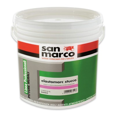 Στόκος Εξομάλυνσης με Υψηλή Ελαστικότητα Υπερελαφρής Αντισυρρικνωτικός 5kg Λευκό SAN MARCO ELASTOMARC STUCCO 4160019/5