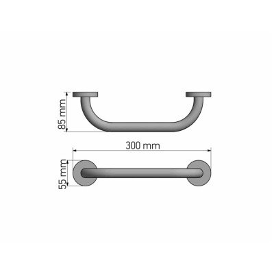 Λαβή 30cm Chrome SANCO Grabbars 00350-W30-A03