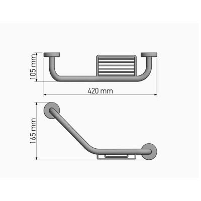 Λαβή Λουτρού με Σαπουνοθήκη Chrome SANCO 00401-A03