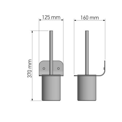 Πιγκάλ Μπάνιου Επίτοιχο Graphite Dark SANCO Avaton 120110-122