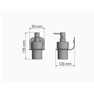 Επίτοιχο Ντισπένσερ Black Mat SANCO Avaton 120122-M116