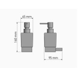 Επίτοιχο Ντισπένσερ Dark Bronze Mat SANCO Monogram 120422-DM25