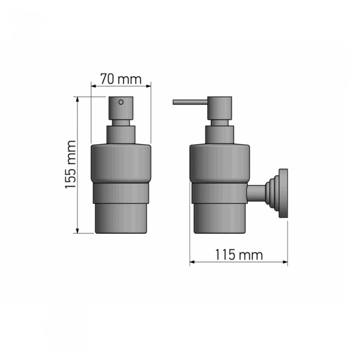 Επίτοιχο Ντισπένσερ Bronze Mat SANCO Vintage 120522-M25