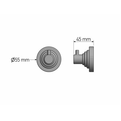 Άγκιστρο Μονό Chrome SANCO Vintage 120528-A03