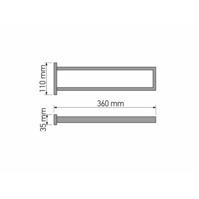 Διπλή Πετσετοθήκη 36cm Chrome SANCO Valanio 18785-A03