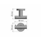 Άγκιστρο Διπλό Chrome SANCO Galaxy 19918-A03