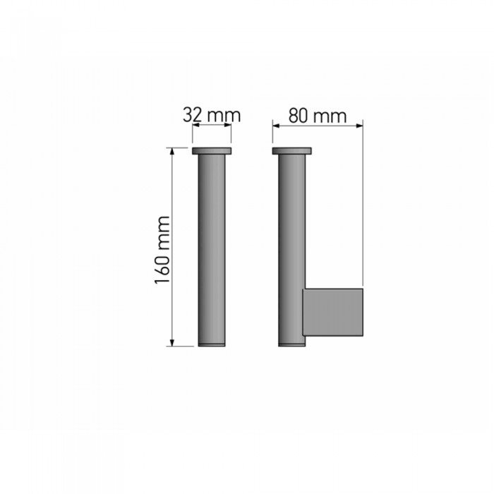Χαρτοθήκη Εφεδρική Τοίχου Chrome SANCO Academia 21816-A03