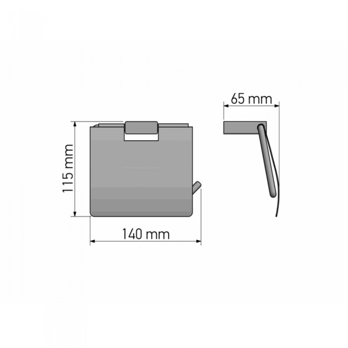 Χαρτοθήκη Μπάνιου με Καπάκι White Mat SANCO Academia 21817-M101