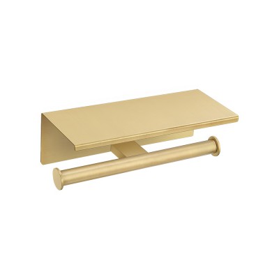 Χαρτοθήκη Διπλή με Καπάκι Τοίχου Brushed Brass SANCO Academia 21827-AB12