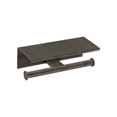 Χαρτοθήκη Διπλή με Καπάκι Τοίχου Dark Bronze Mat SANCO Academia 21827-DM25