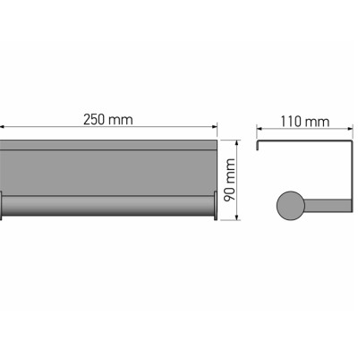 Χαρτοθήκη Διπλή με Καπάκι Τοίχου Brushed Brass SANCO Academia 21827-AB12