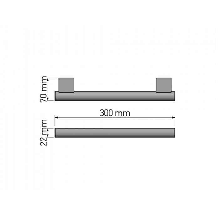 Λαβή Μπάνιου (Μήκος 30cm) Chrome SANCO Academia 218442-A03