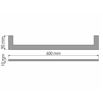 Πετσετοθήκη 60cm Chrome SANCO Minimal 24204-A03