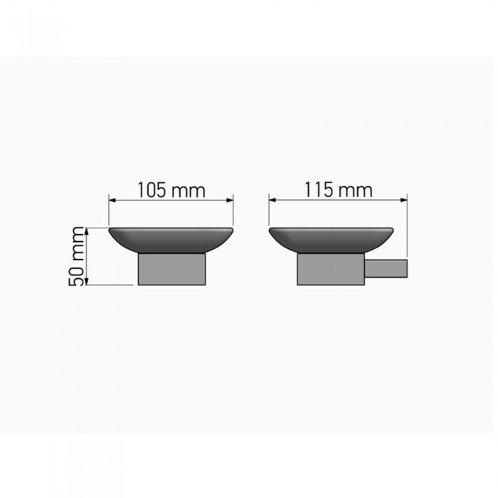 Επίτοιχη Σαπουνοθήκη Brushed Brass / Black Mat SANCO Allegory 25602-AB12-M116