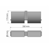 Διπλή Χαρτοθήκη Μπάνιου με Καπάκι Black Mat SANCO Allegory 25627-M116