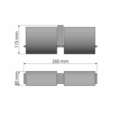 Διπλή Χαρτοθήκη με Καπάκι Chrome SANCO Allegory 25627-A03