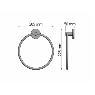 Κρίκος Μπάνιου Chrome SANCO Ergon 25909-A03