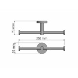 Διπλή Χαρτοθήκη Chrome SANCO Ergon 25926-A03
