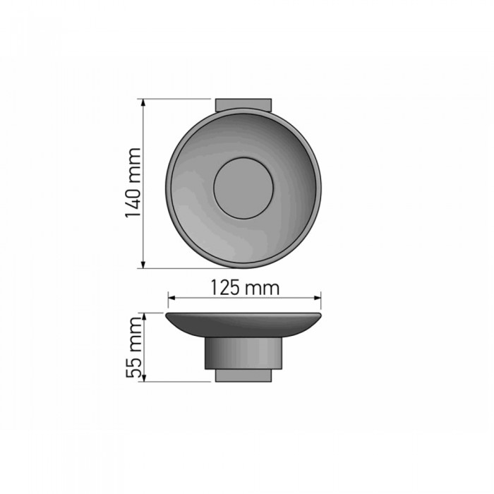 Επικαθήμενη Σαπουνοθήκη Black Mat SANCO Iconic 26702-M116