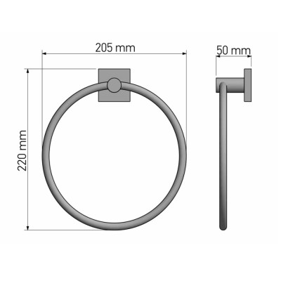 Κρίκος Μπάνιου Chrome SANCO Iconic 26709-A03