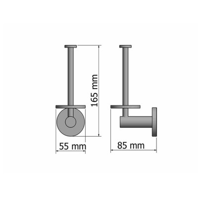 Εφεδρική Χαρτοθήκη Inox Mat SANCO Inox Project 28716-M90
