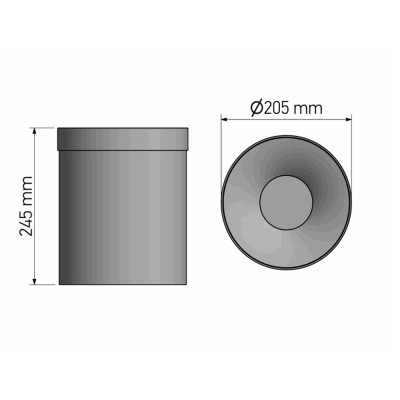 Χαρτοδοχείο Ανοιχτό 5lt Gun Metal SANCO Open Bins 90650-A23