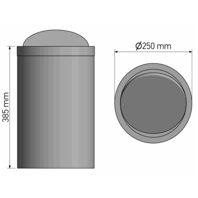 Χαρτοδοχείο Ανοιχτό 12lt Black Mat SANCO Open Bins 90674-M116