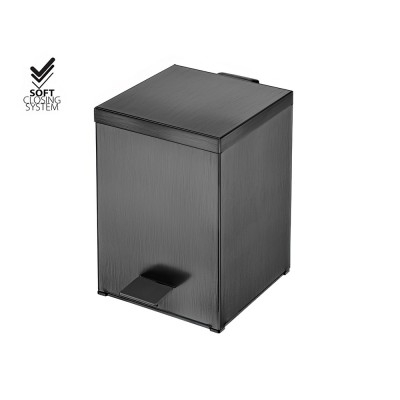 Χαρτοδοχείο 5lt Soft Closing System Brushed Gun Metal SANCO 90677-AB23