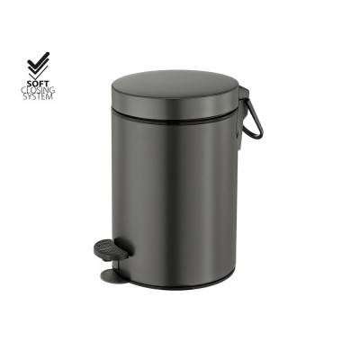 Χαρτοδοχείο 3lt Soft Closing System Graphite Dark SANCO 90689-122